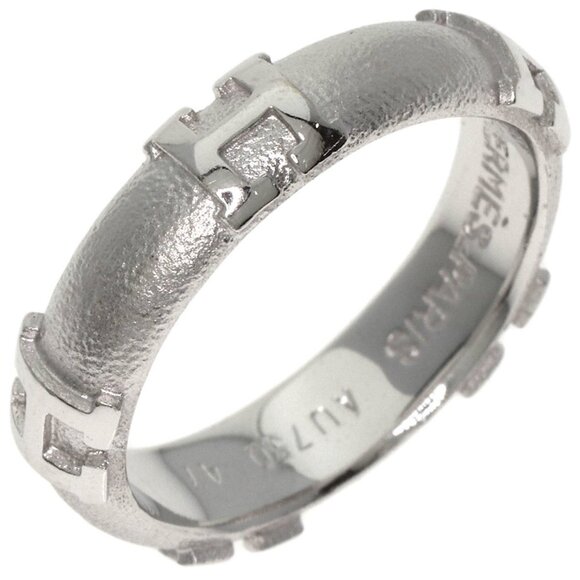HERMES 18k White Gold Ring #47 - Picture 2 of 10